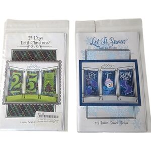 Janine Babich Machine Embroidery Table Top Display Pattern Let It Snow Christmas